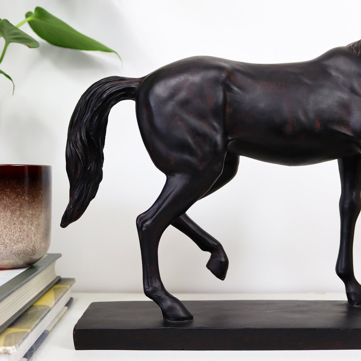 Matt Black Horse Ornament