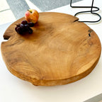 Teak Root Mushroom Serving Board With Feet