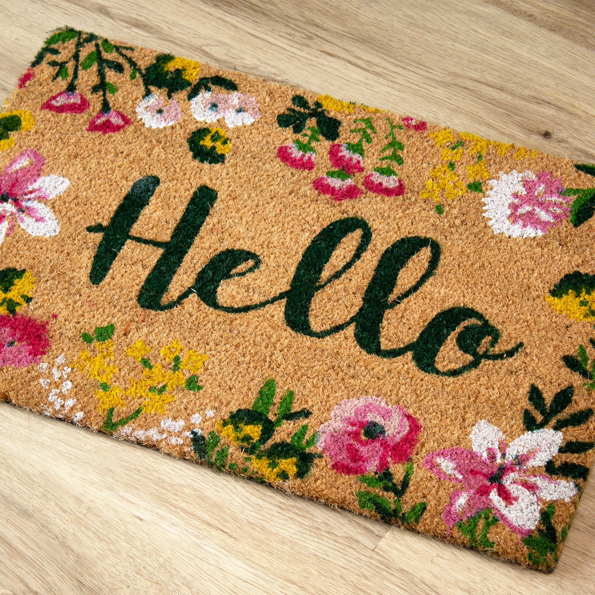 Floral Hello Doormat