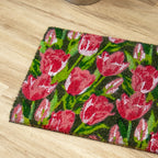 Pink Tulips Print Doormat