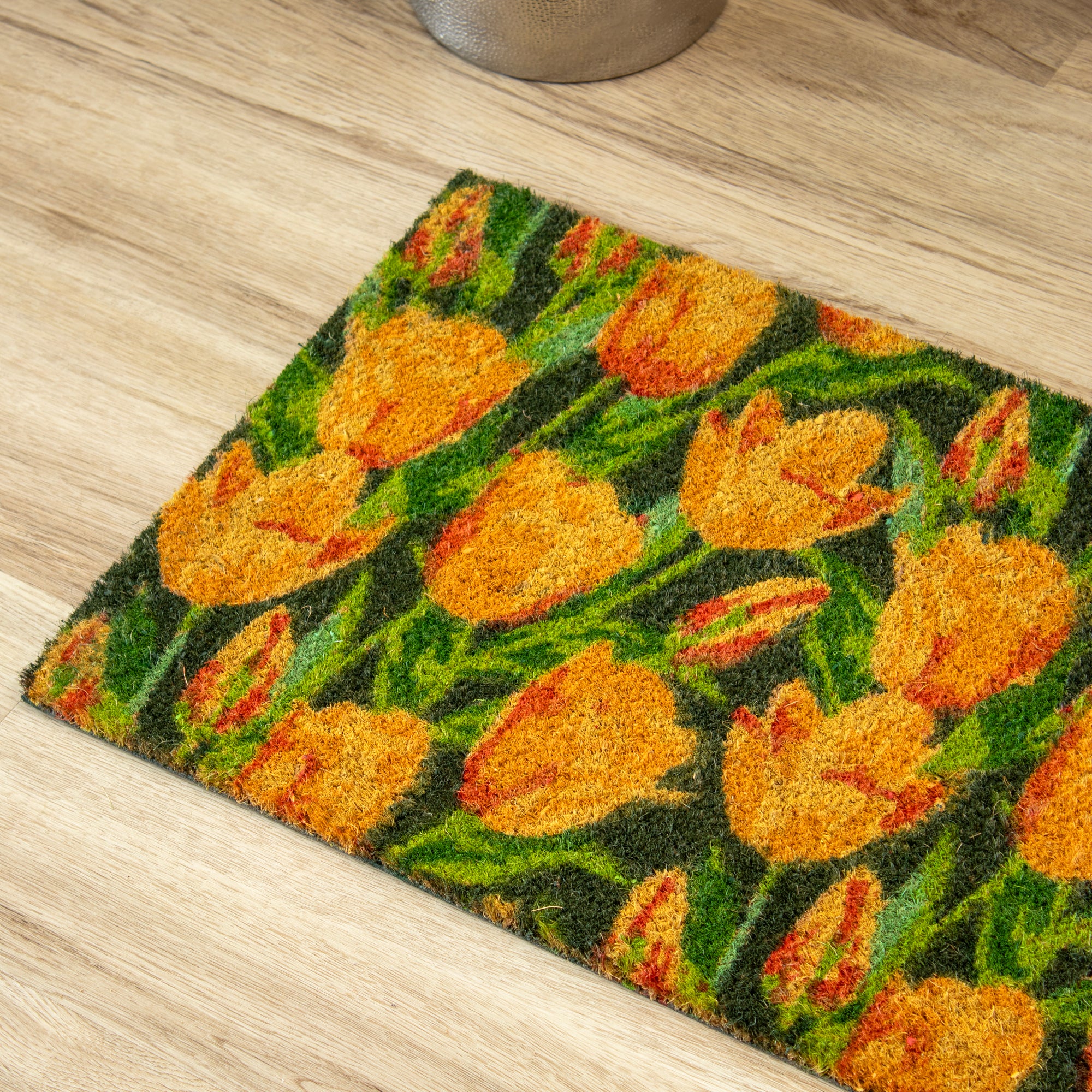 Yellow Tulips Print Doormat
