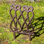 Classic Heart Loop Cast Iron Garden Lawn Edging