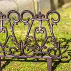 Heritage Fleur Scroll Cast Iron Garden Lawn Edging