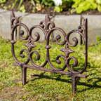 Gothic Arch Scroll Cast Iron Garden Lawn Edging