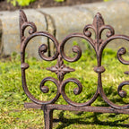 Gothic Arch Scroll Cast Iron Garden Lawn Edging