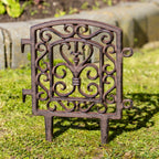 Ornate Scroll Cast Iron Garden Connectable Lawn Edging