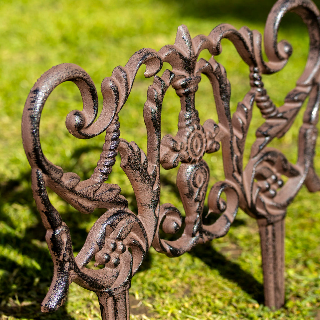 Victorian Scroll Cast Iron Garden Lawn Edging