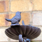 Cast Iron Oval Wall Bird Feeder & Hanging Basket Bracket