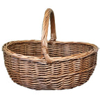 Antique Wash Willow Shopping Basket