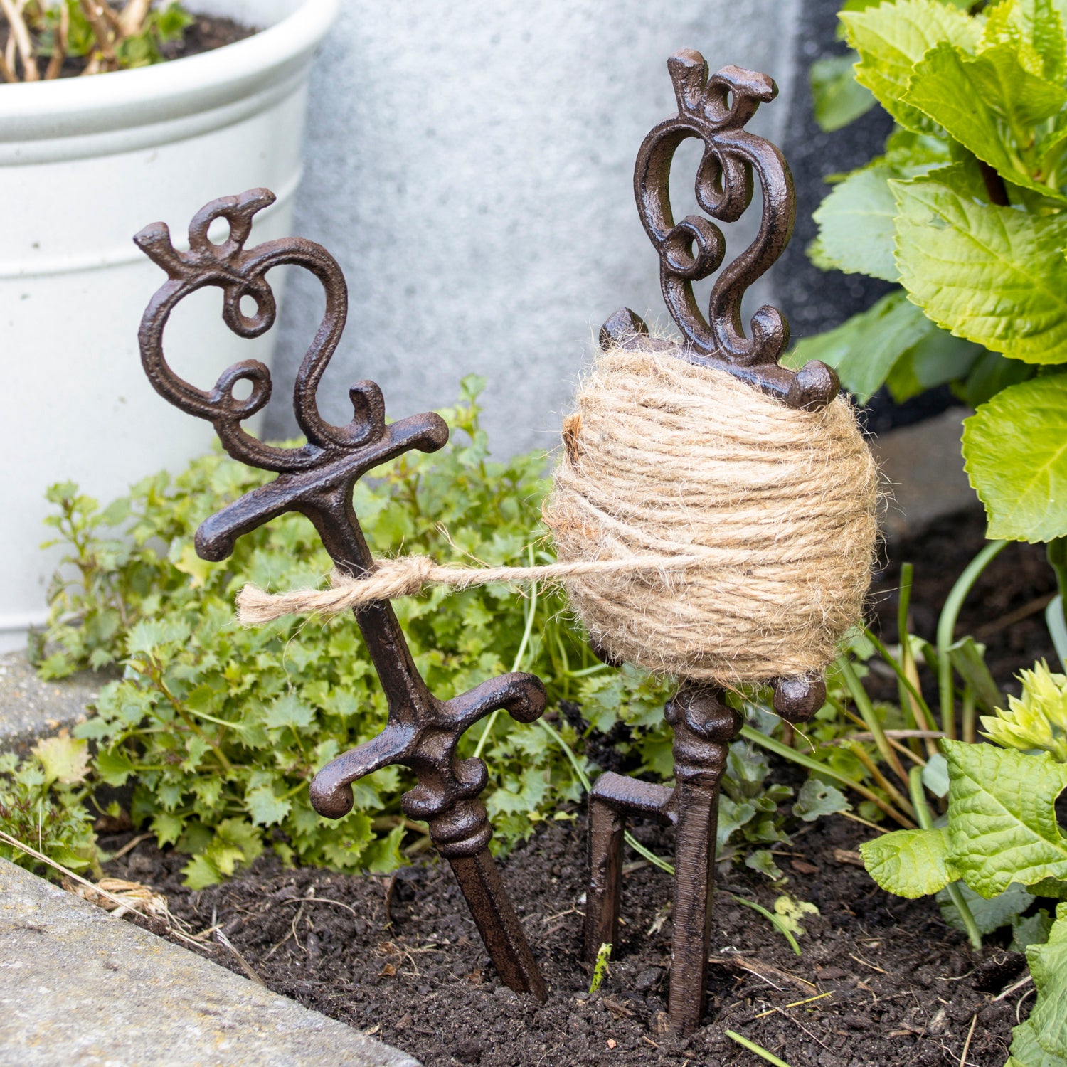 Ornate Cast Iron Garden Line Row Marker