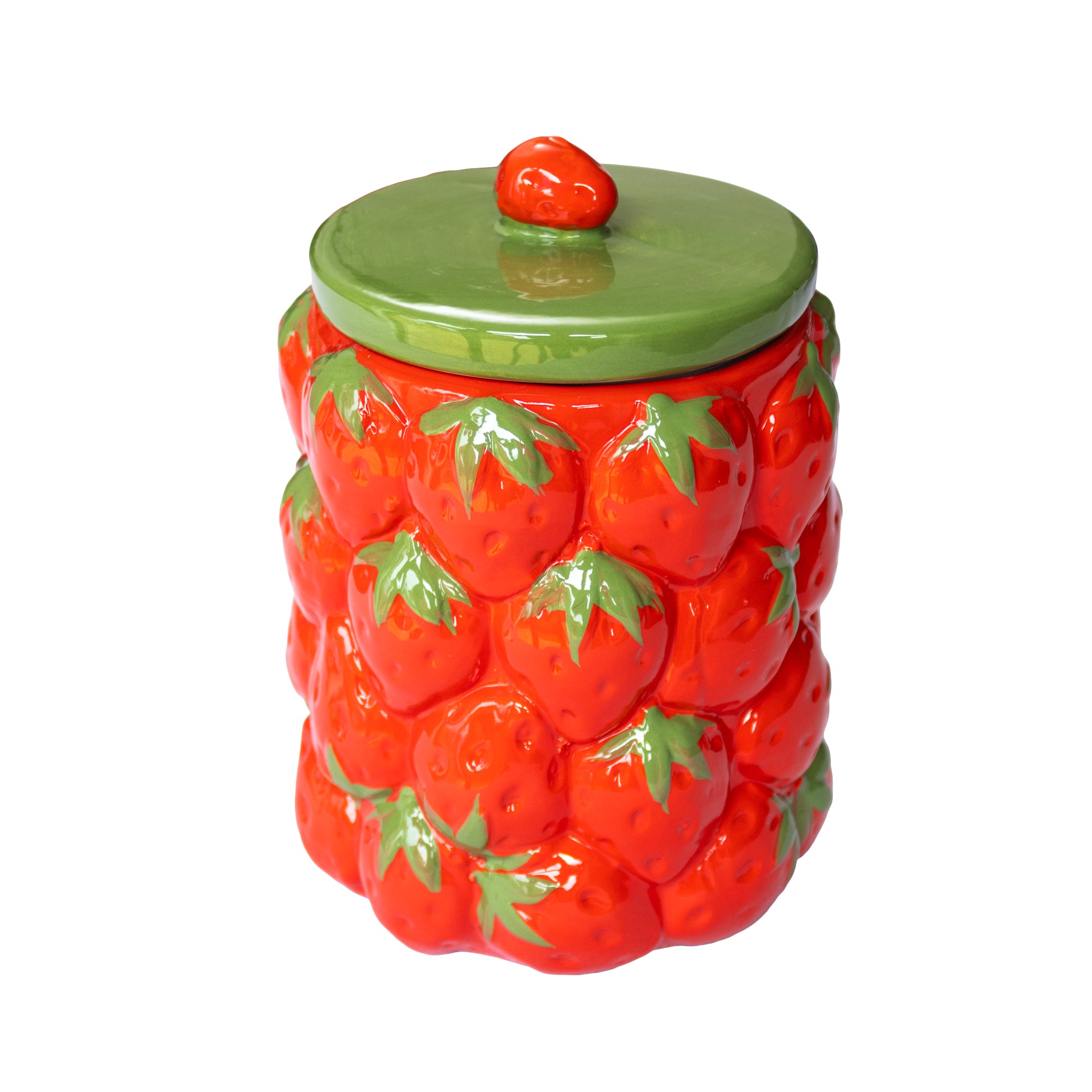 Strawberry Ceramic Kitchen Storage Jar