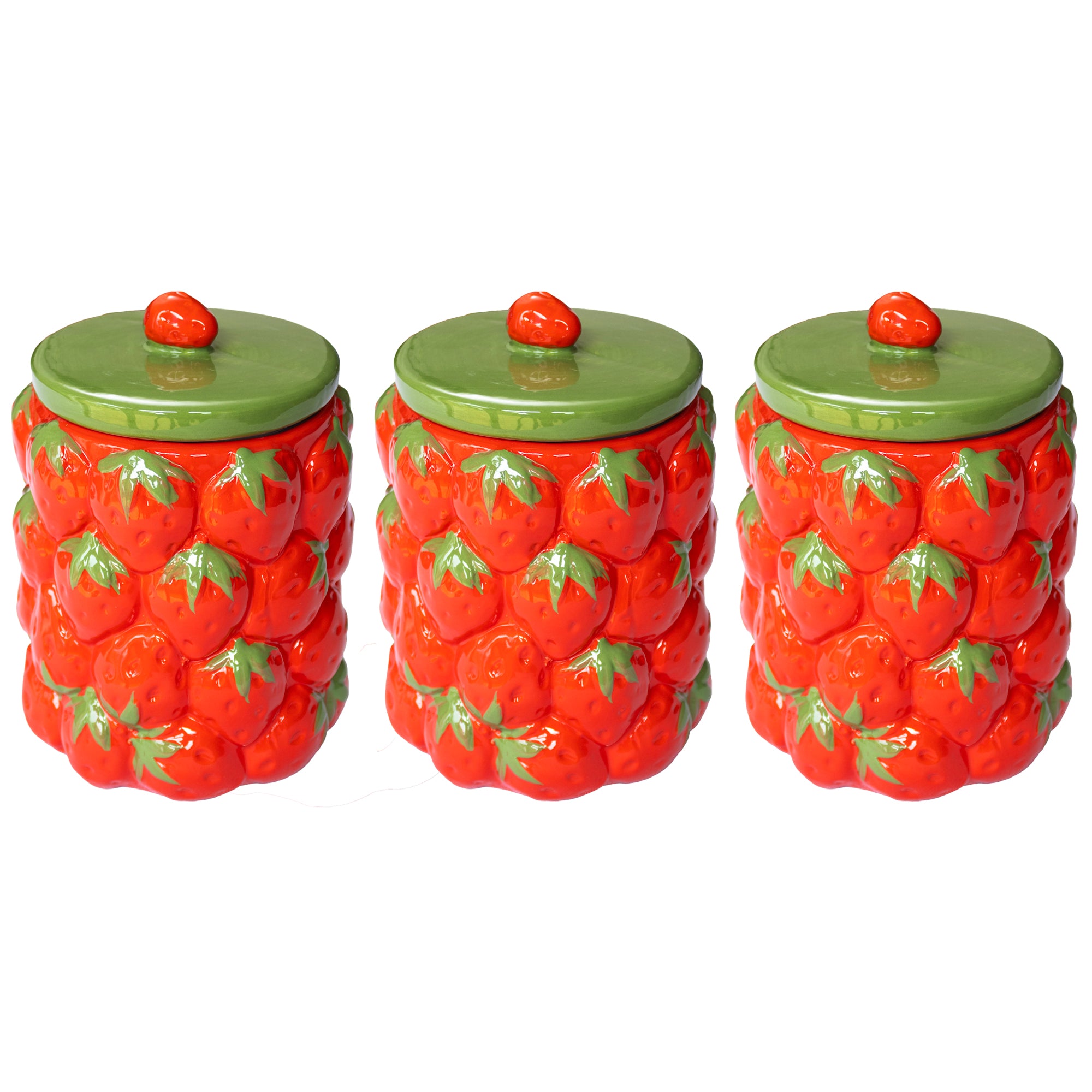 Strawberry Ceramic Kitchen Storage Jar