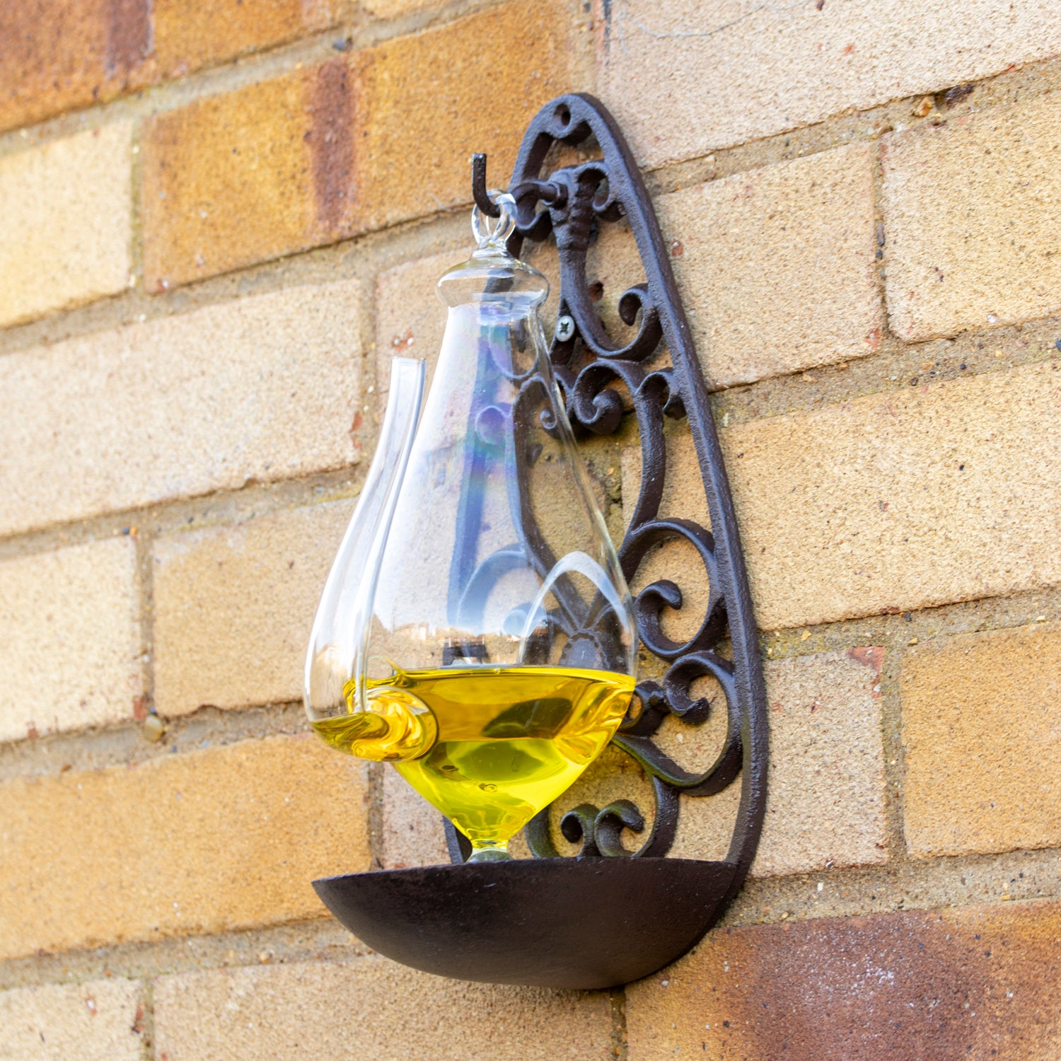 Ornate Cast Iron Thunder Glass Barometer