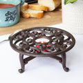 Round Lattice Cast Iron Pot Warmer