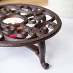 Round Lattice Cast Iron Pot Warmer