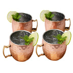 Set Of 4 Copper Barrel Moscow Mule Mugs