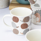 Set Of 4 Fine China Hedgehog Mugs