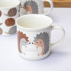 Set Of 4 Fine China Hedgehog Mugs