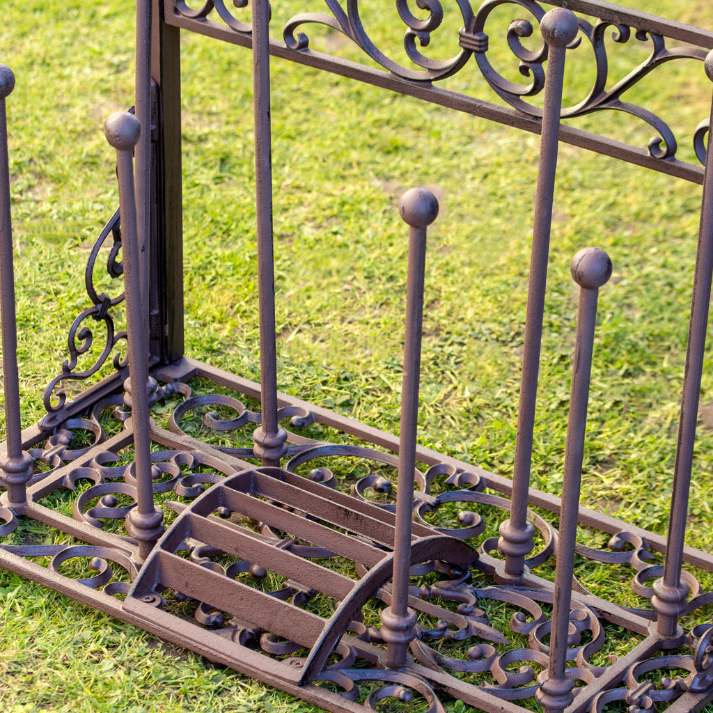 Ornate Cast Iron 4 Pair Boot Rack Stand