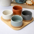 5 Piece Speckle Dip Bowl And Tray Set