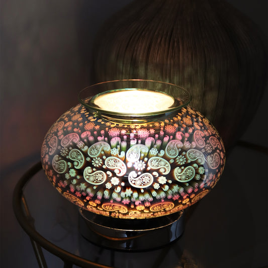 Paisley Round 3D Aroma Lamp