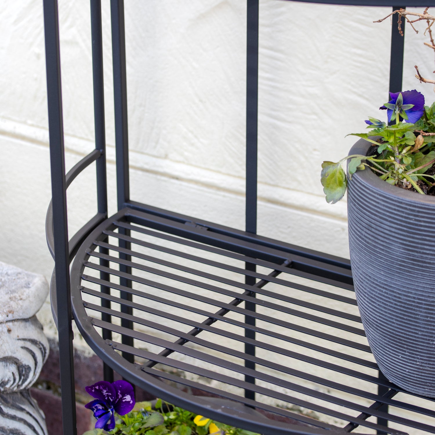 Half Round 3 Tier Folding Plant Stand