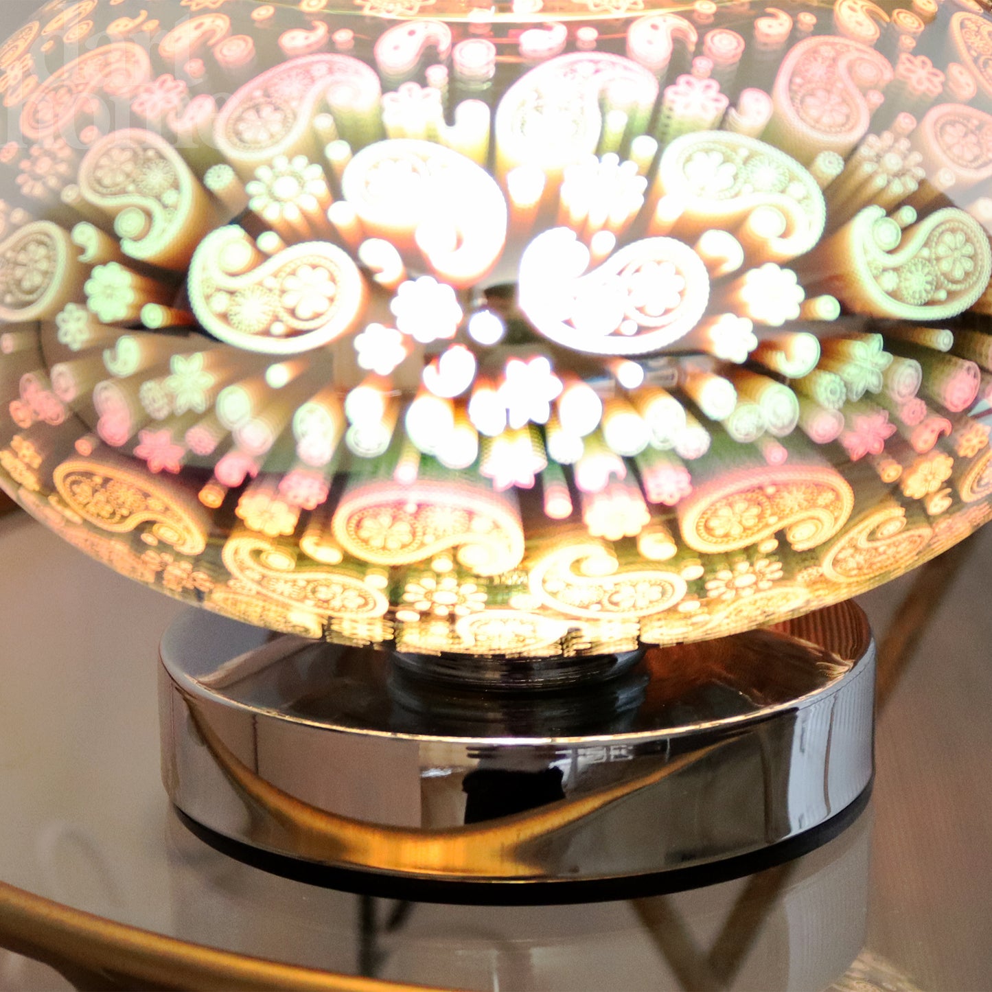 Paisley Round 3D Aroma Lamp