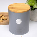 Grey Metal Cookie Jar