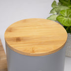 Grey Metal Cookie Jar