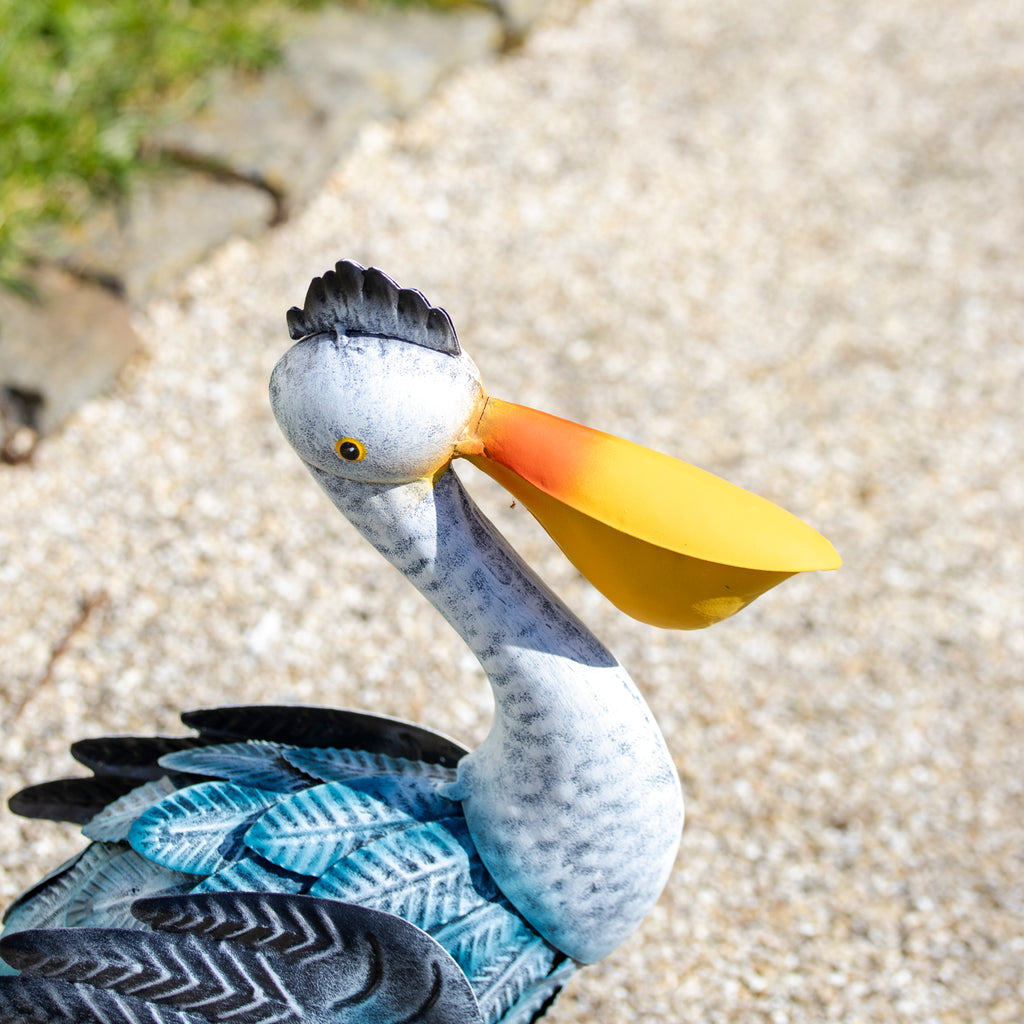 Metal Pelican Garden Ornament