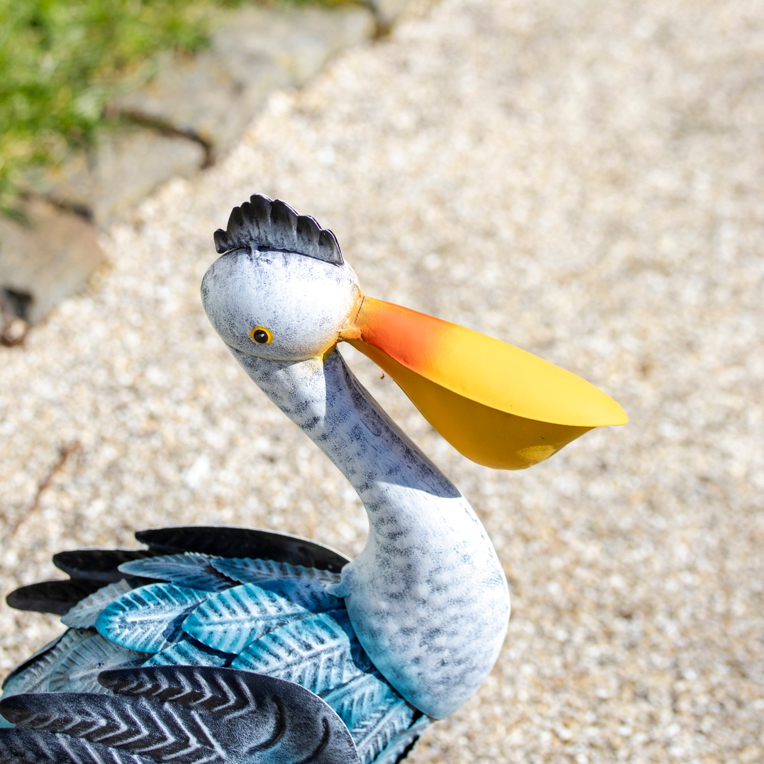 Metal Pelican Garden Ornament