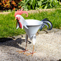 Metal Rooster Planter