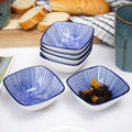 Set Of 6 Blue Patterned Snack Bowls