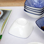 Set Of 6 Blue Patterned Snack Bowls