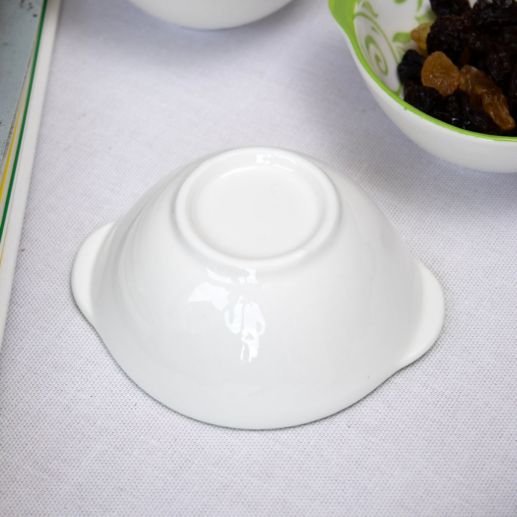 Set Of 6 Green Patterned Snack Bowls