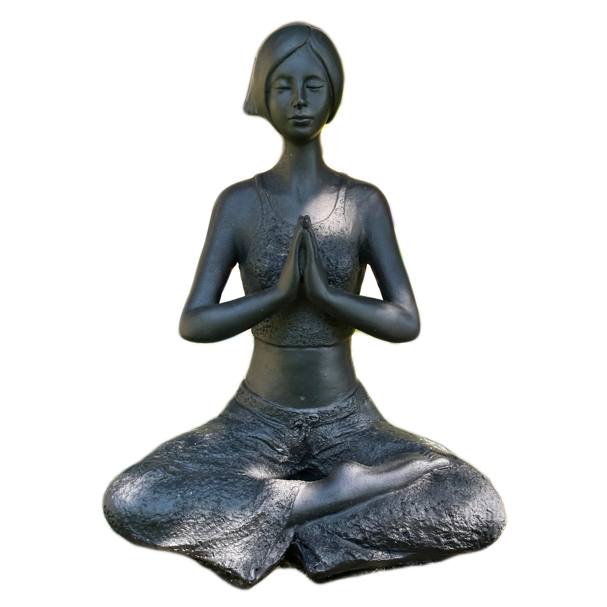 Black Yoga Woman Figurine