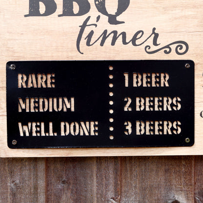 BBQ Times Bottle Opener Bar Sign