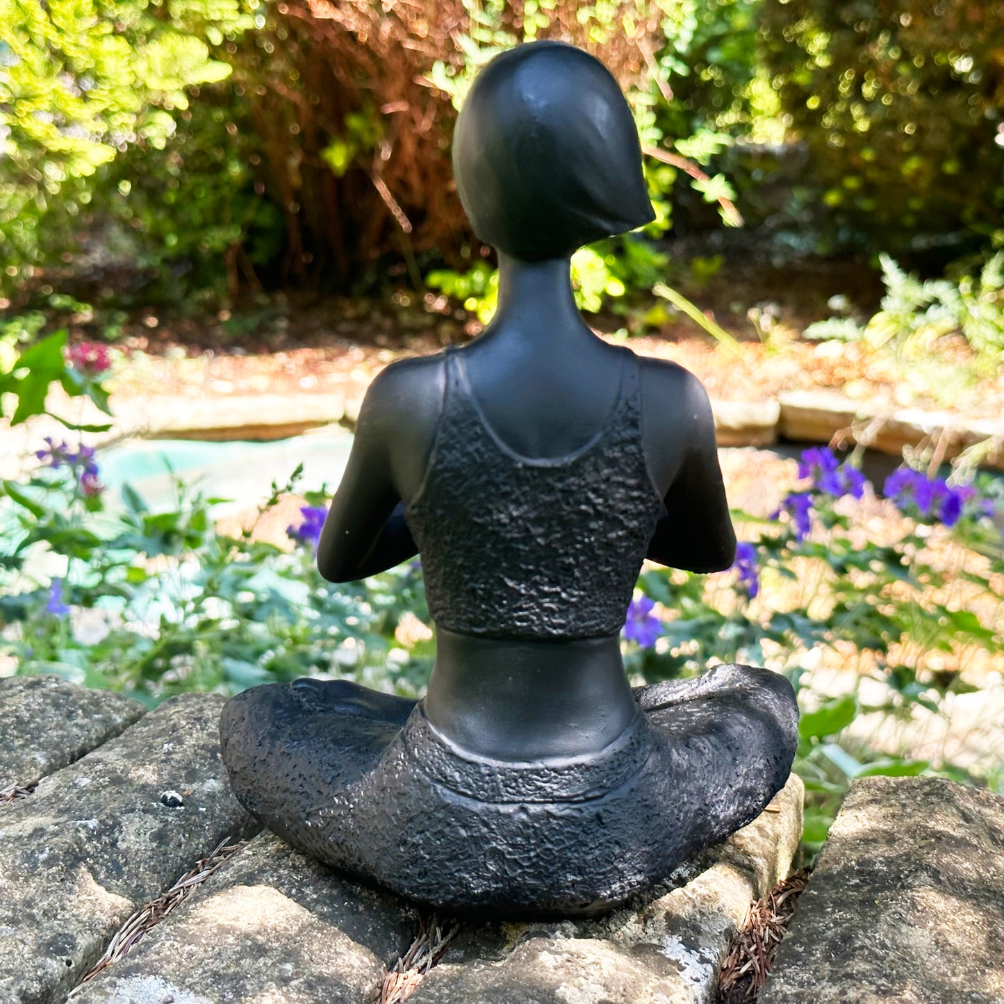 Black Yoga Woman Figurine