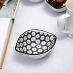 Set Of 6 Grey Patterned Snack Bowls