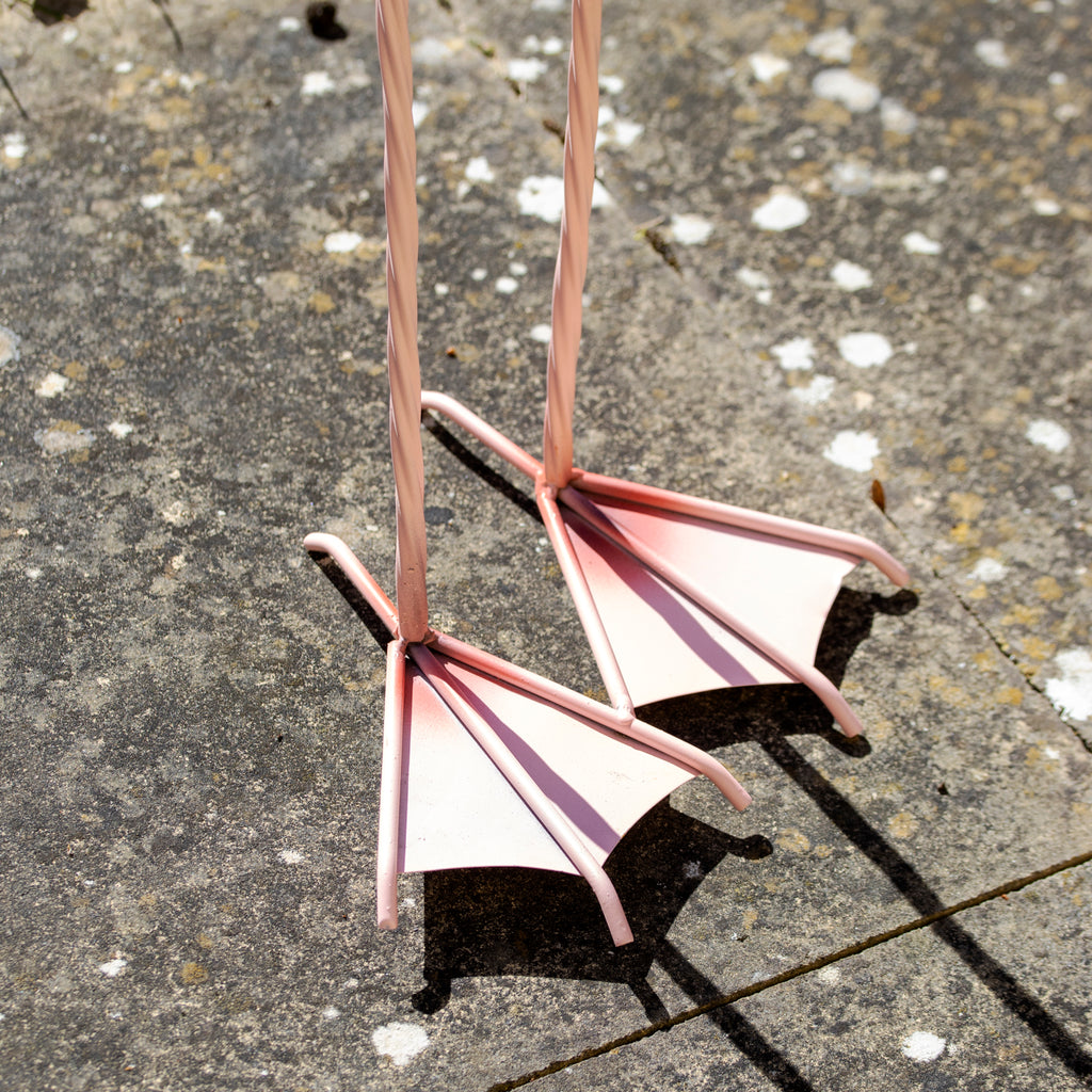 Metal Upright Flamingo Garden Ornament