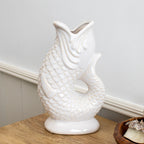 Off White Fish Jug Vase