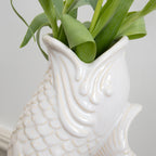 Off White Fish Jug Vase