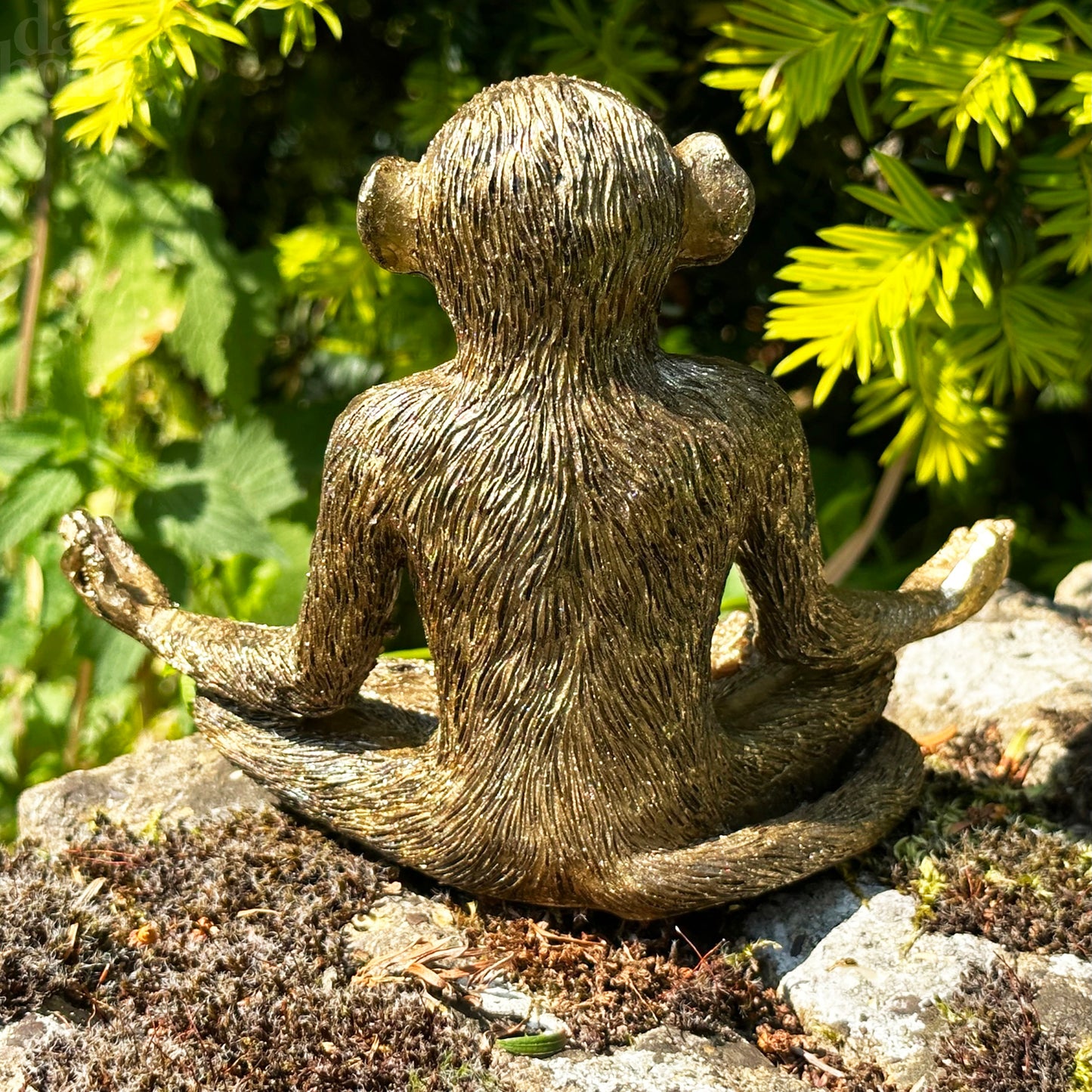 Gold Yoga Monkey Figurine A