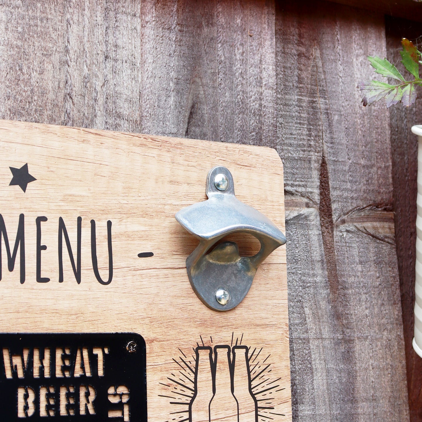 Beer Menu Bottle Opener Bar Sign