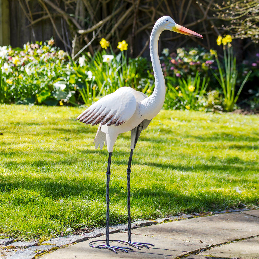 Metal Stork Garden Ornament