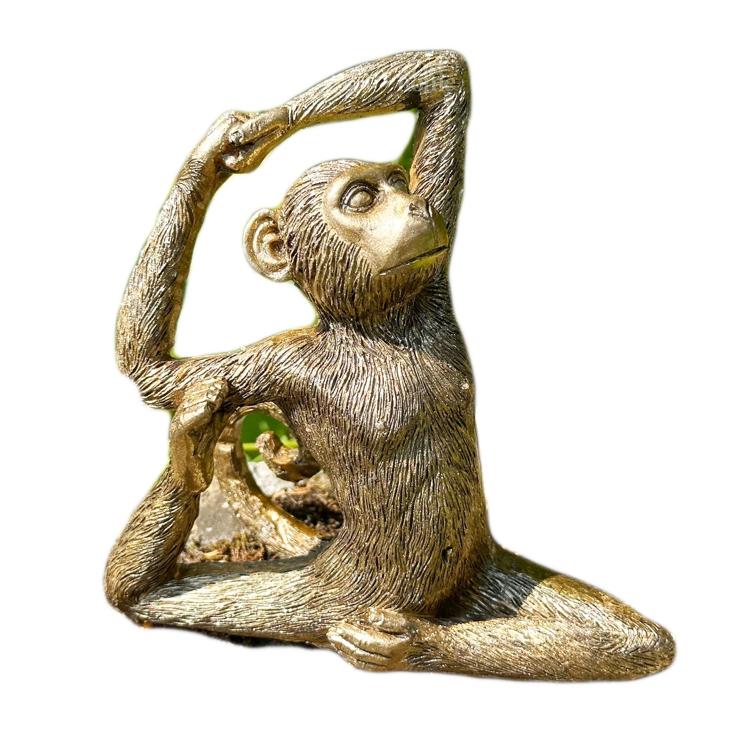 Gold Yoga Monkey Figurine B