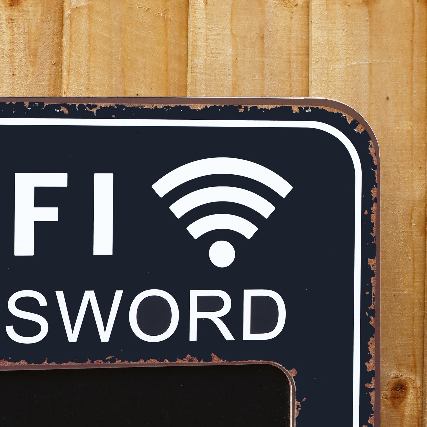 Black WiFi Password Wall Sign