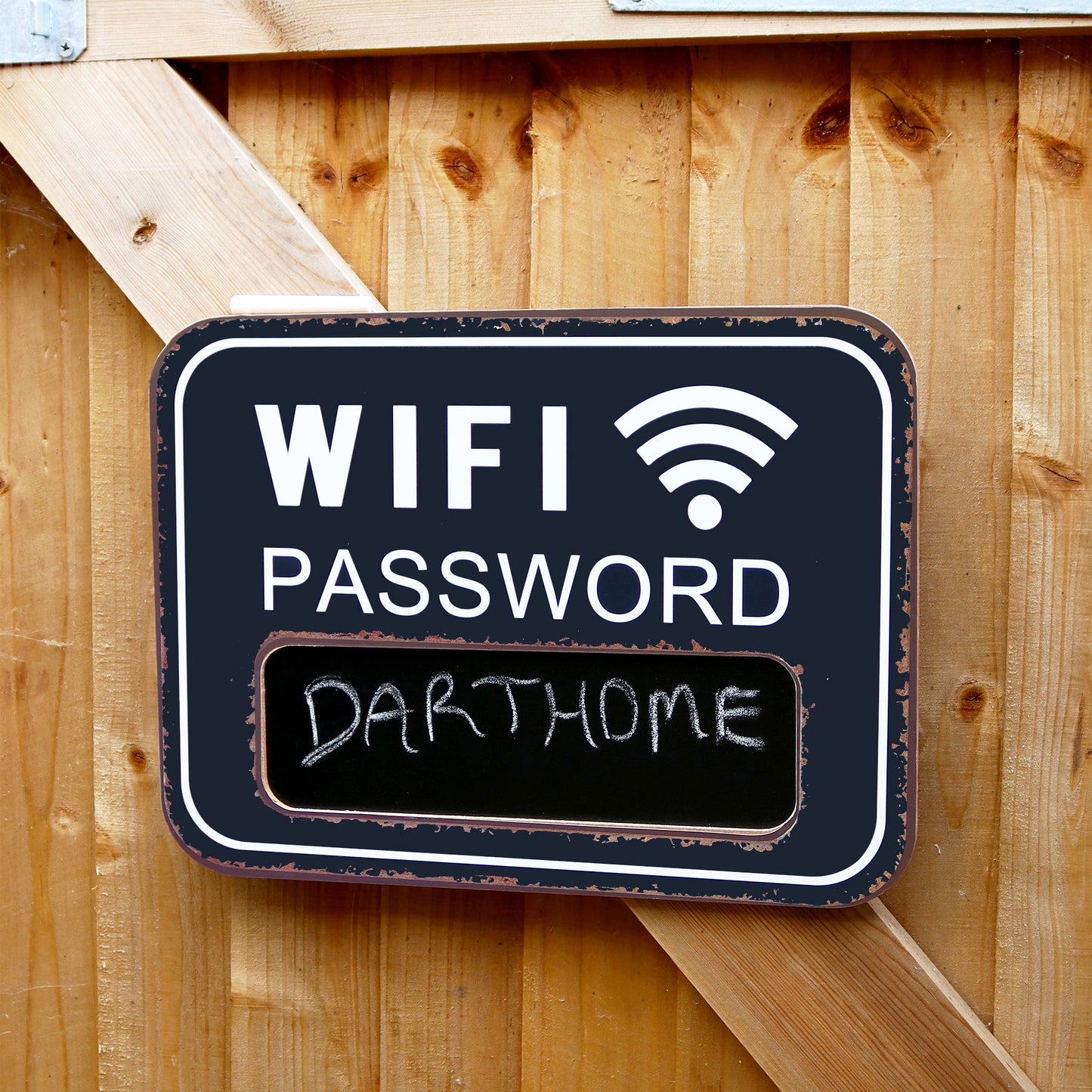 Black WiFi Password Wall Sign