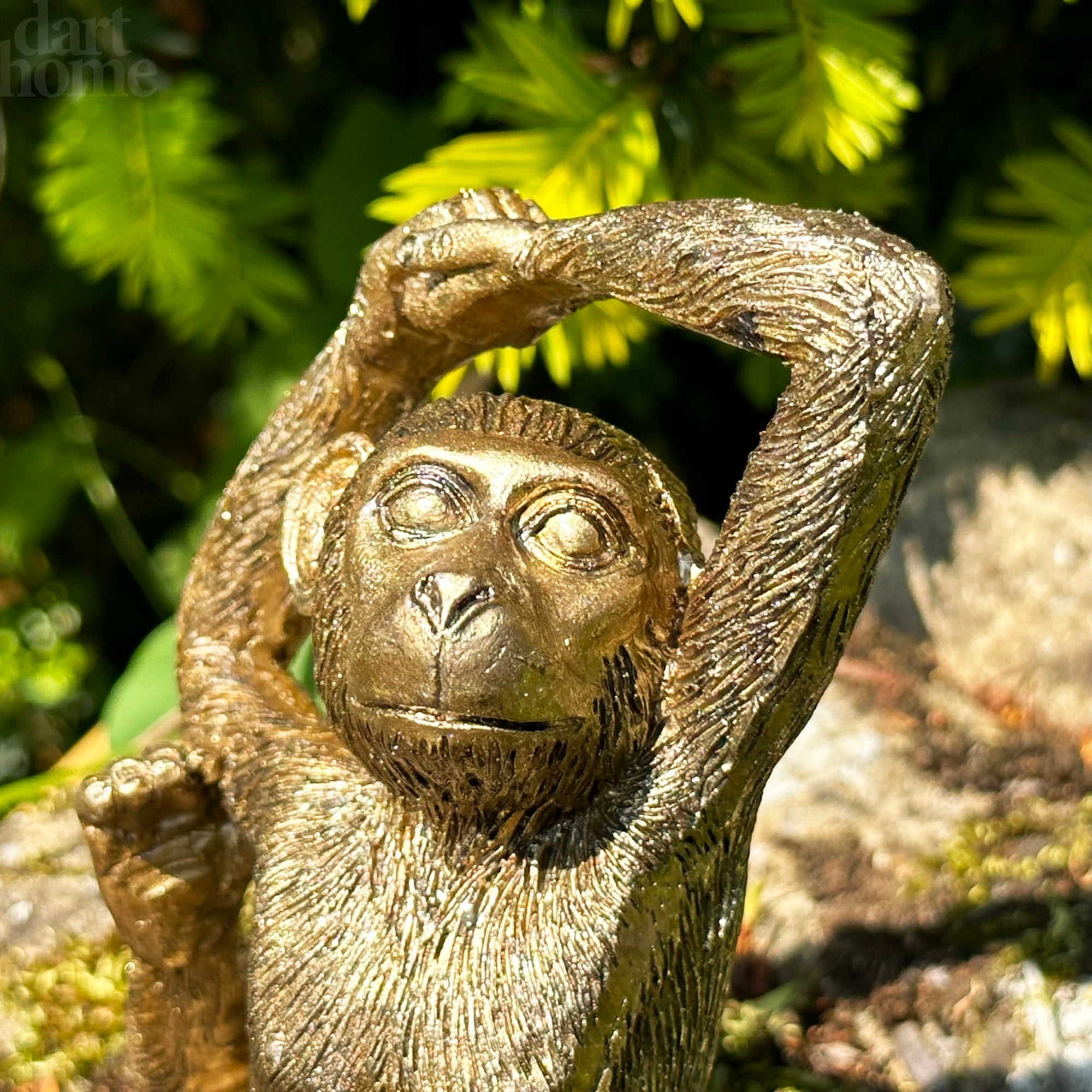 Gold Yoga Monkey Figurine B