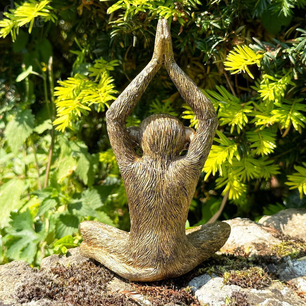 Gold Yoga Monkey Figurine C